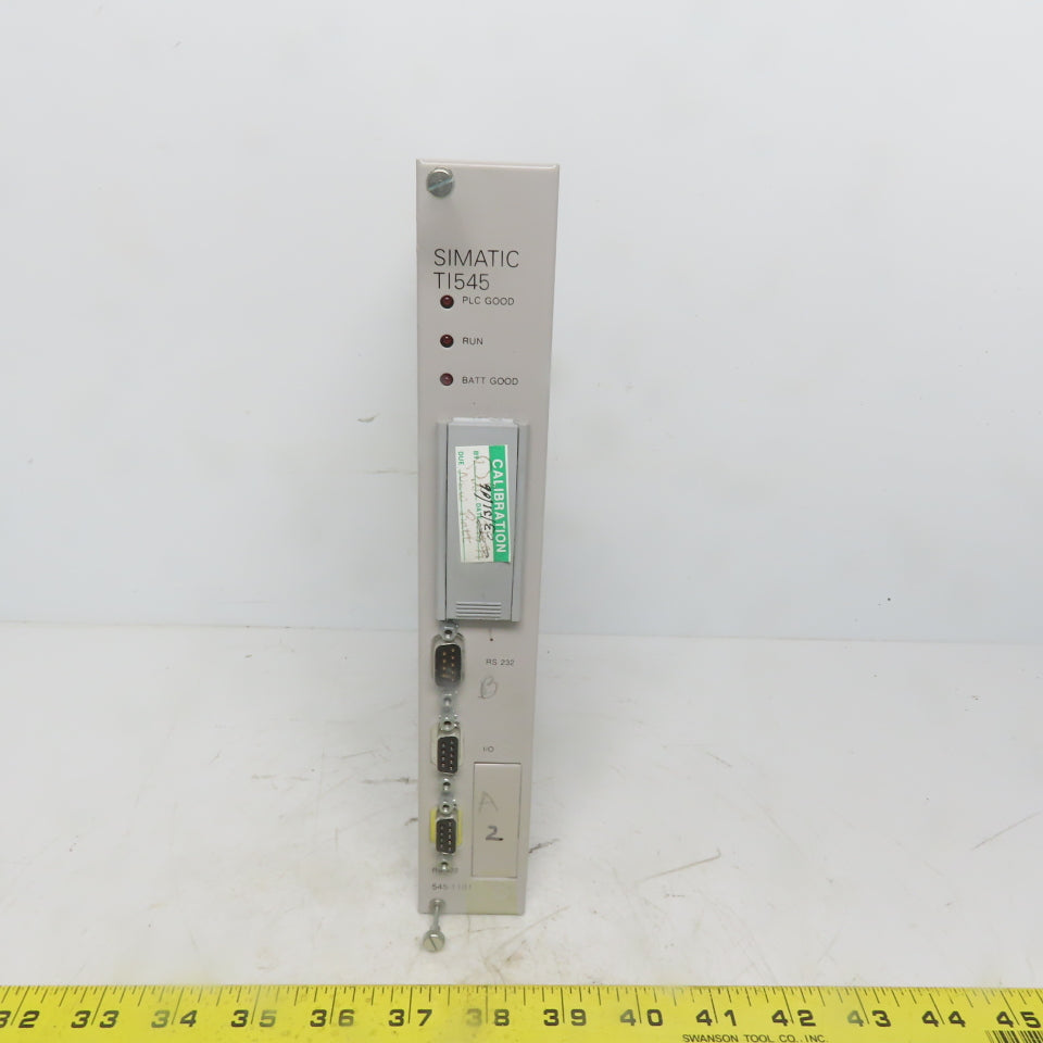 Siemens Texas Instrument Simatic TI545 545-1101 CPU Processor PLC Module Card