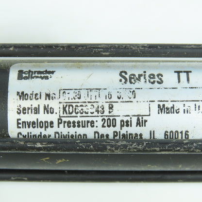 Schrader Bellows 01.00-UTTU16-3.000 Pneumatic Cylinder 1" Bore 2" Stroke 300 PSI