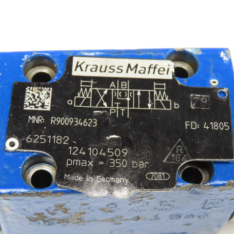 Krauss Maffei R900934623 3 Position Float Center Double Solenoid Valve 24VDC