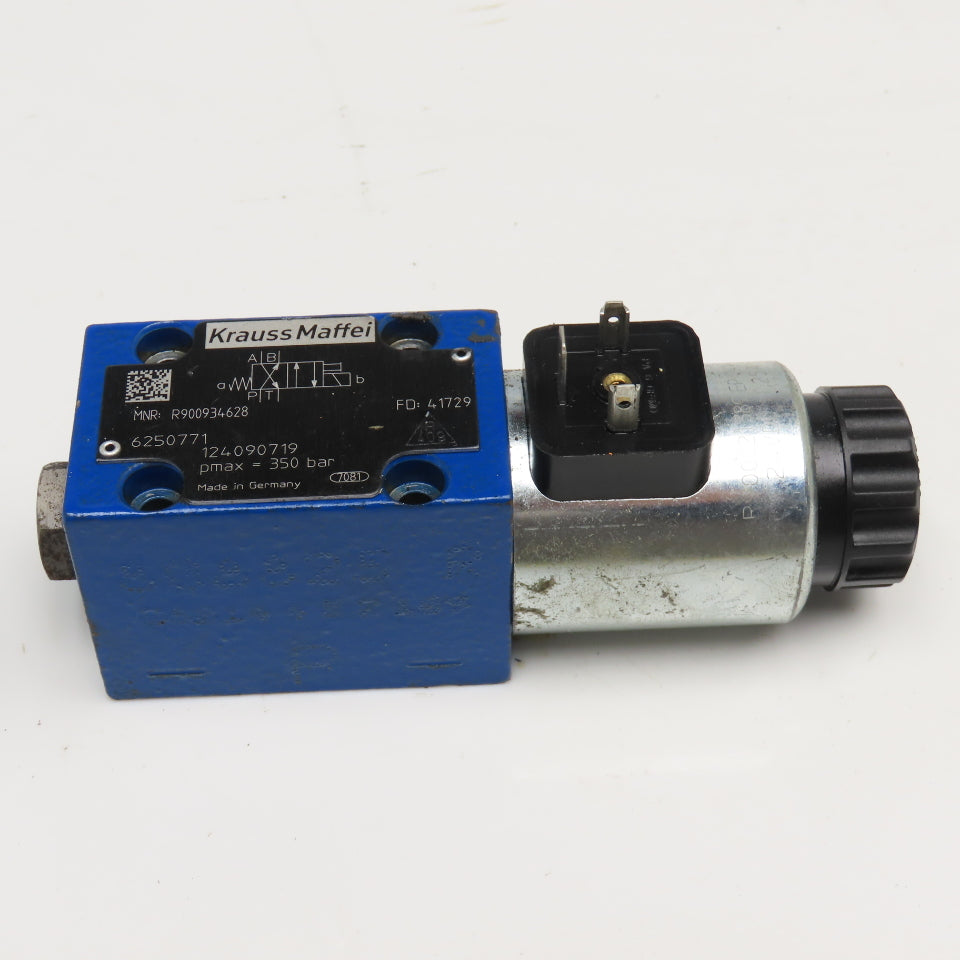 Krauss Maffei R900934628 4/2 Position Hydraulic Valve 24VDC Coil