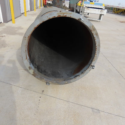 32" x 10' Open Top Thin Walled Steel Bulk Material Silo Funnel 15' Tall