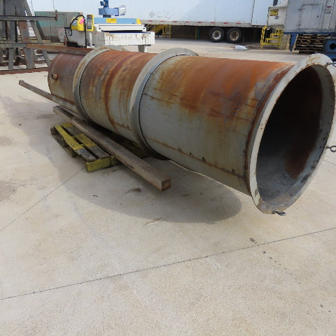 32" x 10' Open Top Thin Walled Steel Bulk Material Silo Funnel 15' Tall