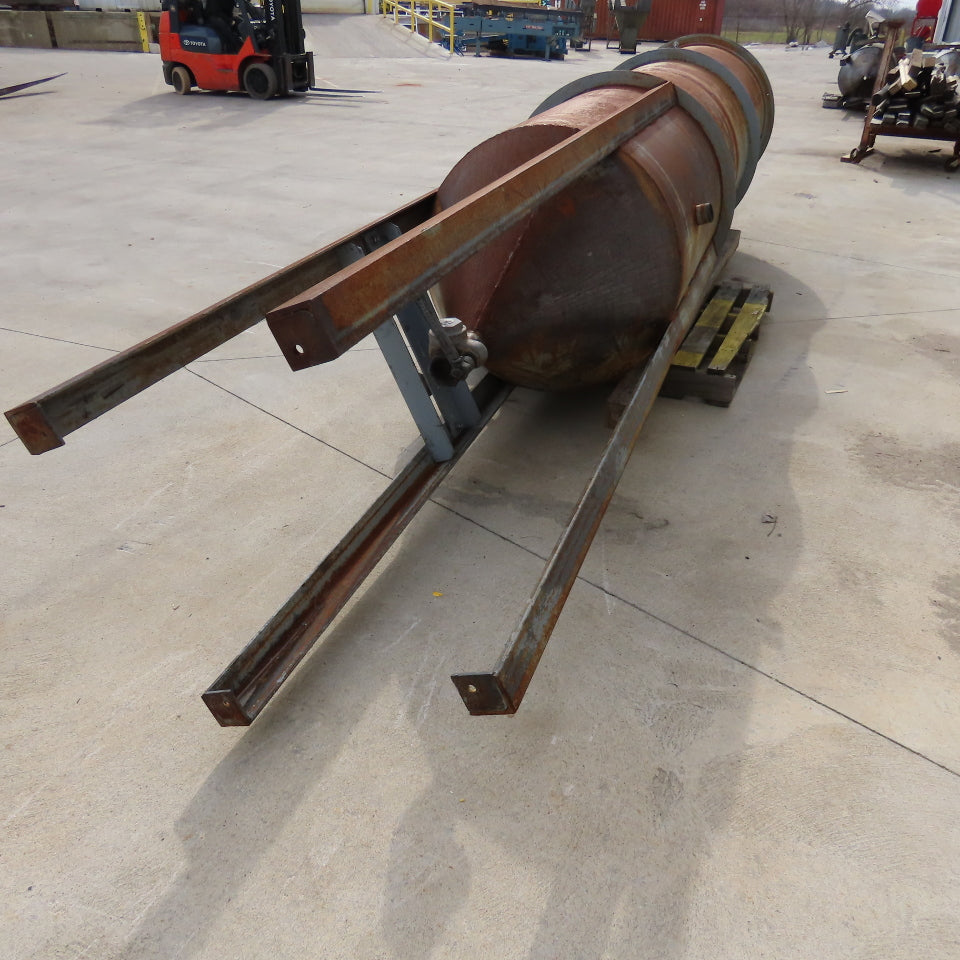 32" x 10' Open Top Thin Walled Steel Bulk Material Silo Funnel 15' Tall