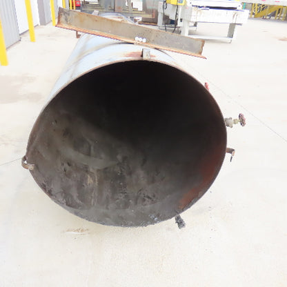 32" x 10' Open Top Thin Walled Steel Bulk Material Silo Funnel 15' Tall