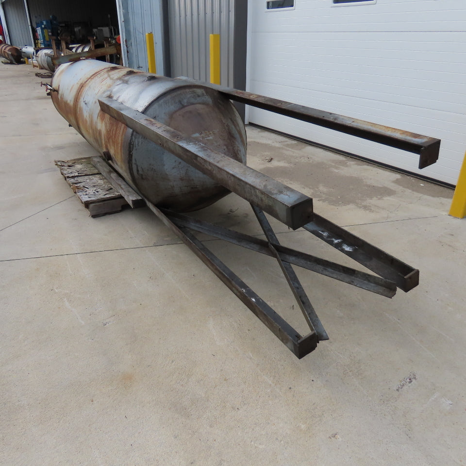 32" x 10' Open Top Thin Walled Steel Bulk Material Silo Funnel 15' Tall