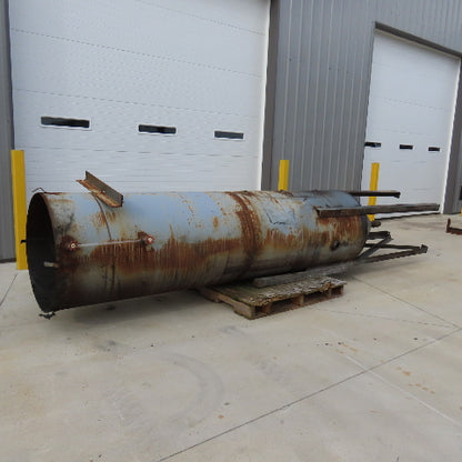 32" x 10' Open Top Thin Walled Steel Bulk Material Silo Funnel 15' Tall