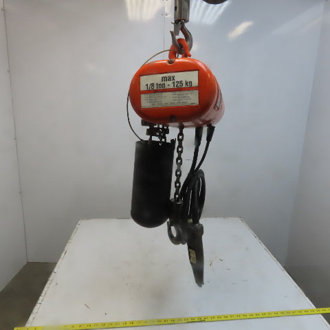 Cm Lodestar Model A 1/8 Ton Electric Chain Hoist 15' Lift 32FPM 115V 1Ph
