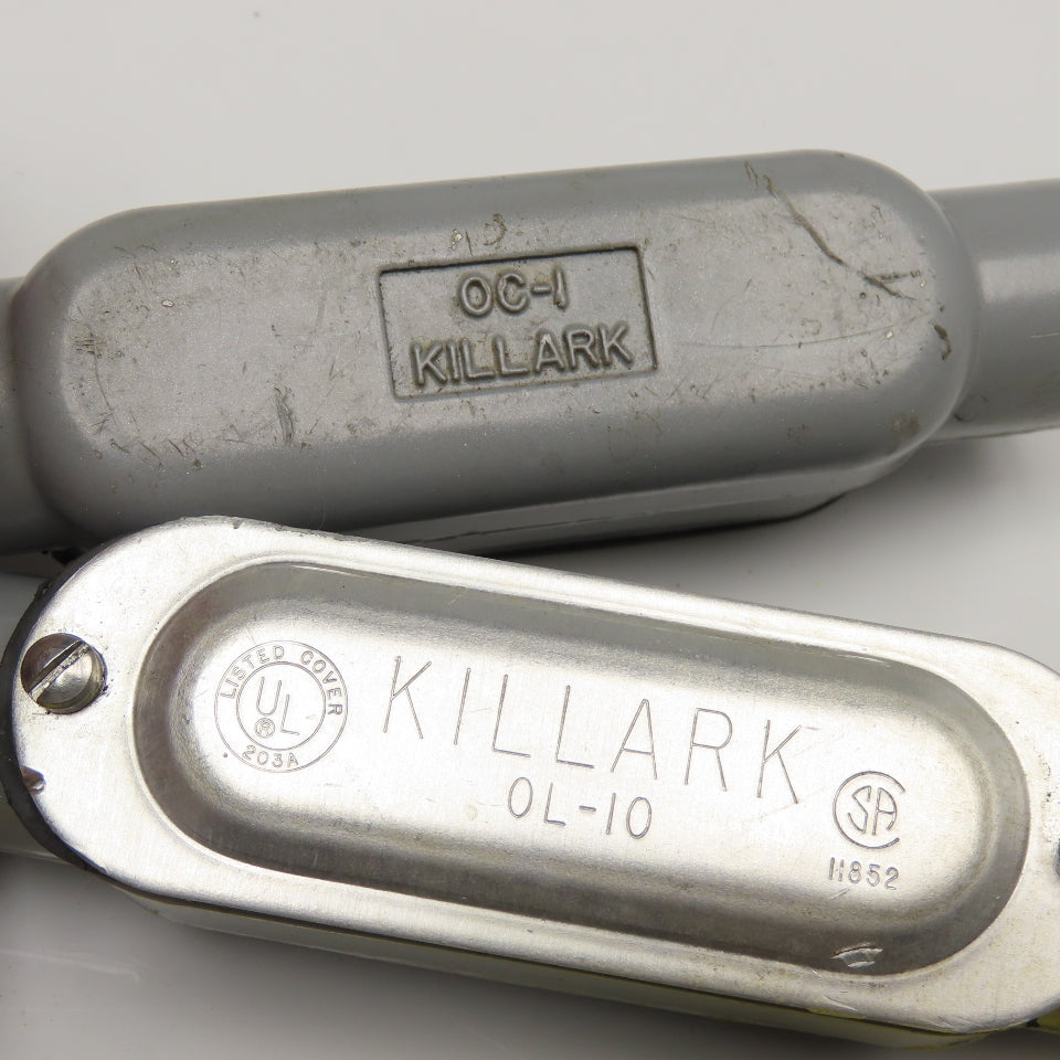 Killark OL-10 OL-1 1/2" Type C Conduit Body W/ Gasketed Cover Lot Of 5