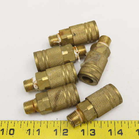 Female Quick Connect Air Coupling 1/4" NPT For 1/4" Body Male Lot Of 6