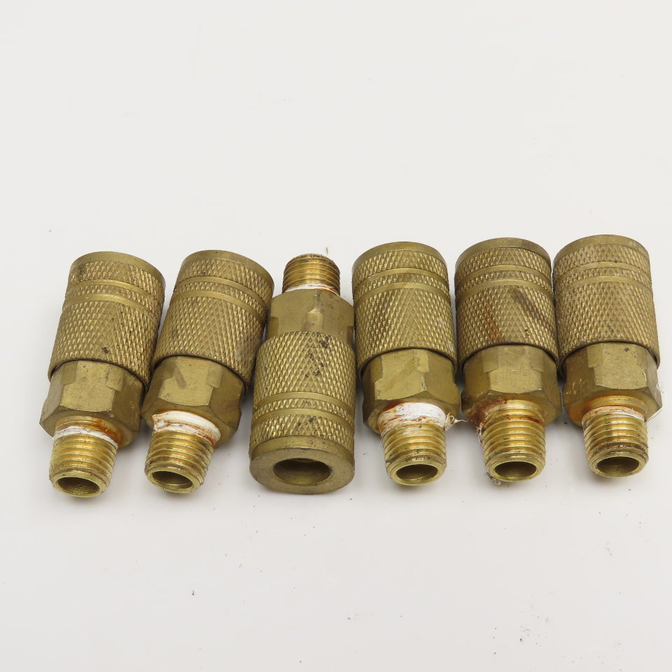 Female Quick Connect Air Coupling 1/4" NPT For 1/4" Body Male Lot Of 6