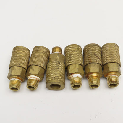 Female Quick Connect Air Coupling 1/4" NPT For 1/4" Body Male Lot Of 6
