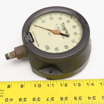 Trerice 450LFB 0-60PSI 1/4" NPT Bottom Port Glycerin Filled Pressure Gauge