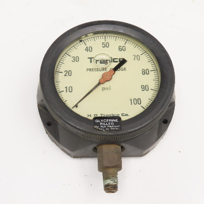 Trerice 450LFB 0-60PSI 1/4" NPT Bottom Port Glycerin Filled Pressure Gauge