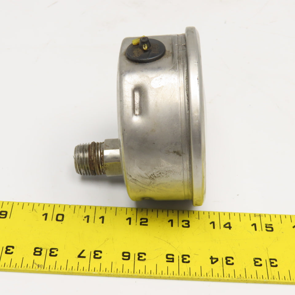 Wika 0-100PSI 4" Stainless Steel Back Ported Filled Pressure Gauge