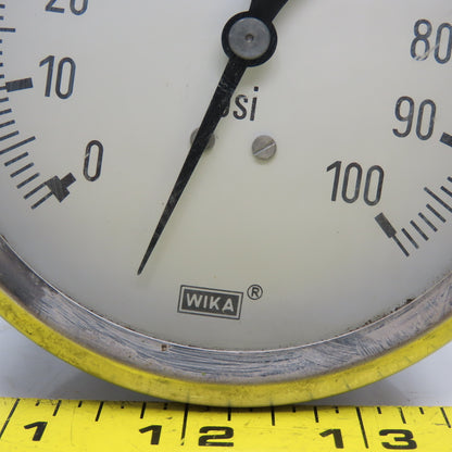 Wika 0-100PSI 4" Stainless Steel Back Ported Filled Pressure Gauge