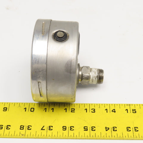 NoShok -30-60PSI Vacuum 4" Stainless Steel Back Ported Filled Pressure Gauge