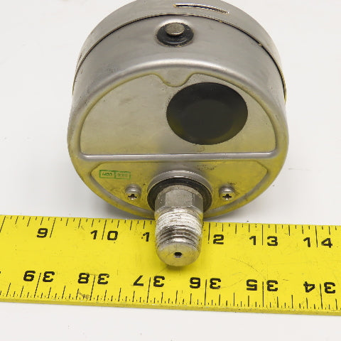 NoShok -30-60PSI Vacuum 4" Stainless Steel Back Ported Filled Pressure Gauge