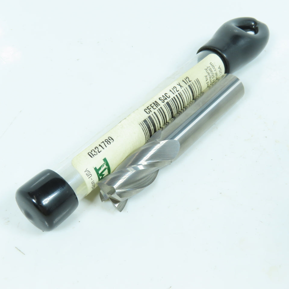FMT 1/2" Square End Mill 4 Flute Center Cutting 1" LOC 3" OAL