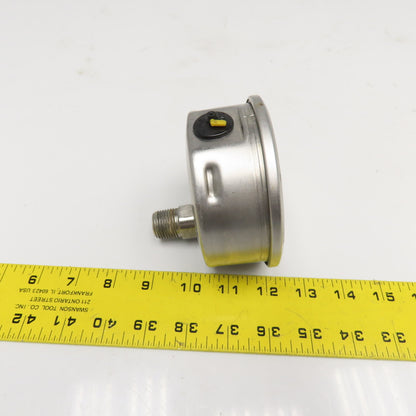 Wika 0-100PSI Liquid Filled Pressure Gauge 1/2" NPT Back Port 4" Stainless Steel