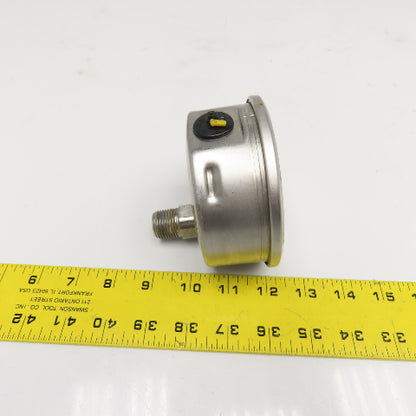 Wika 0-100PSI Liquid Filled Pressure Gauge 1/2" NPT Back Port 4" Stainless Steel