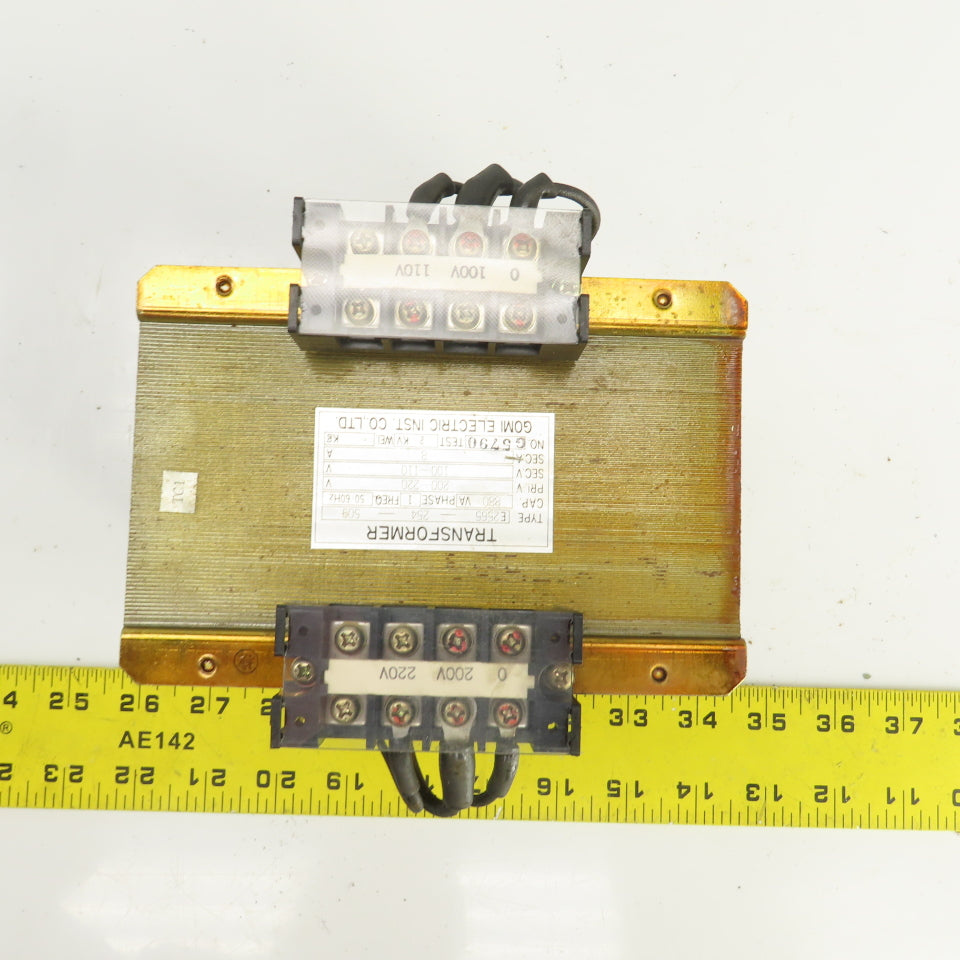 Gomi E2565-254-509 800VA Single Phase Control Transformer HV 200-220 LV 100-110