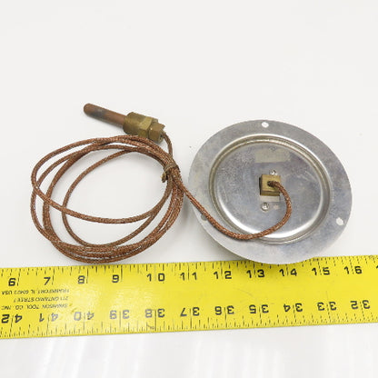 Trerice 52-2457 0-160°F Capillary Thermometer 3-1/2" Dial 1/2" NPT Probe