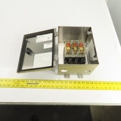 Allen Bradley 194R-CJ060P3 60A IEC Fused Disconnect Switch Stainless Enc. 4/4X