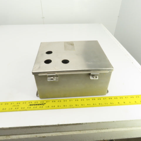 Hoffman A12106NFSS 12x10x6" Stainless Steel Electrical Enclosure W/Backplate 3R