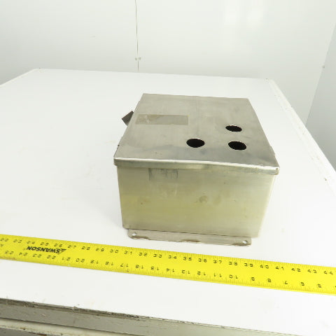 Hoffman A12106NFSS 12x10x6" Stainless Steel Electrical Enclosure W/Backplate 3R