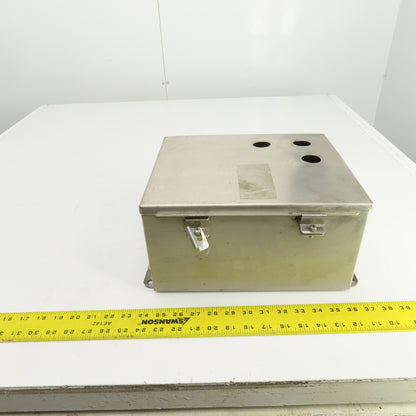 Hoffman A12106NFSS 12x10x6" Stainless Steel Electrical Enclosure W/Backplate 3R