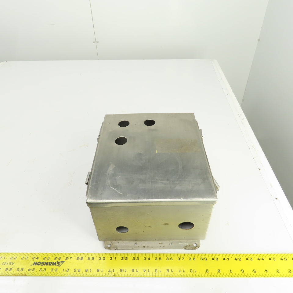Hoffman A12106NFSS 12x10x6" Stainless Steel Electrical Enclosure W/Backplate 3R