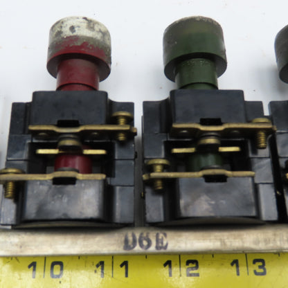 Vintage Milling Machine Push Button Set From Sommers & Adams No.1