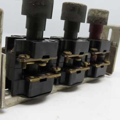Vintage Milling Machine Push Button Set From Sommers & Adams No.1