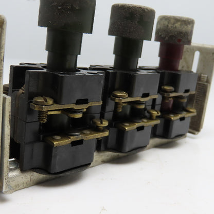 Vintage Milling Machine Push Button Set From Sommers & Adams No.1