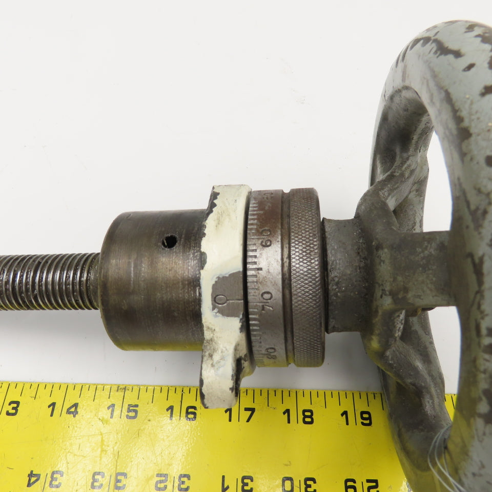 Y-Axis Manual Table Feed Screw From Sommers & Adams No 1 Mill