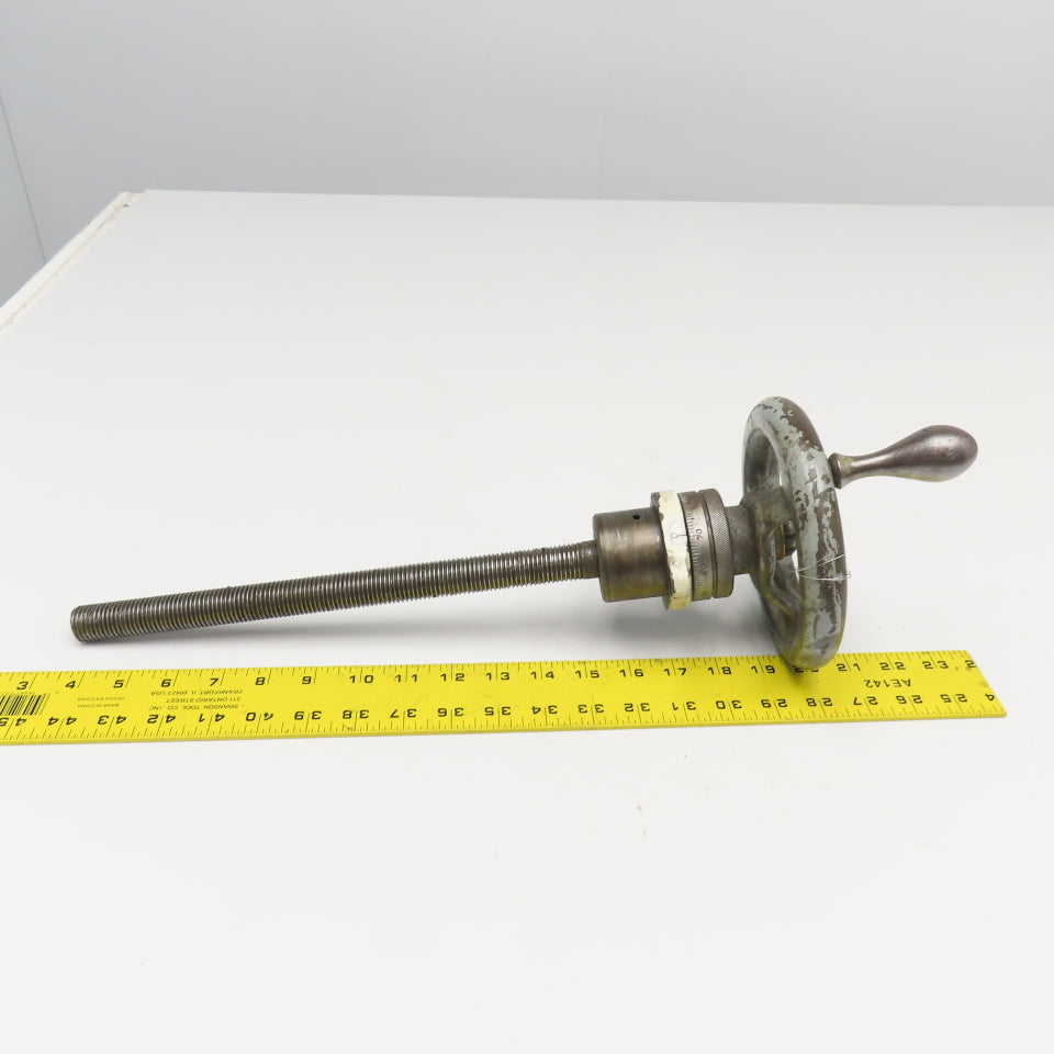 Y-Axis Manual Table Feed Screw From Sommers & Adams No 1 Mill