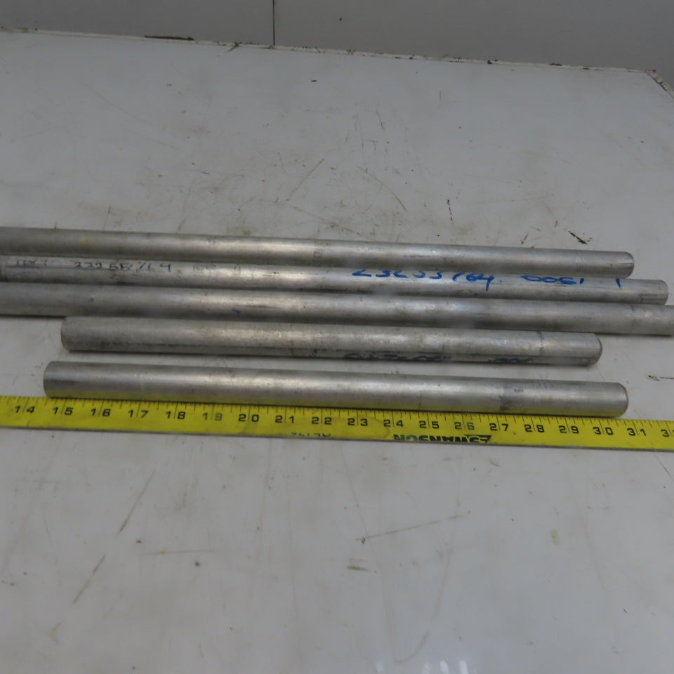 1" Diameter Aluminum Round Bar 6061 Plate T6511 Mill Stock 5 Pcs 101" Total