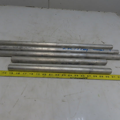1" Diameter Aluminum Round Bar 6061 Plate T6511 Mill Stock 5 Pcs 101" Total