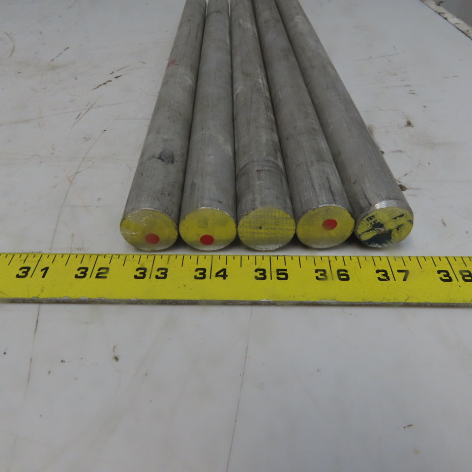 1" Diameter Aluminum Round Bar 6061 Plate T6511 Mill Stock 5 Pcs 101" Total