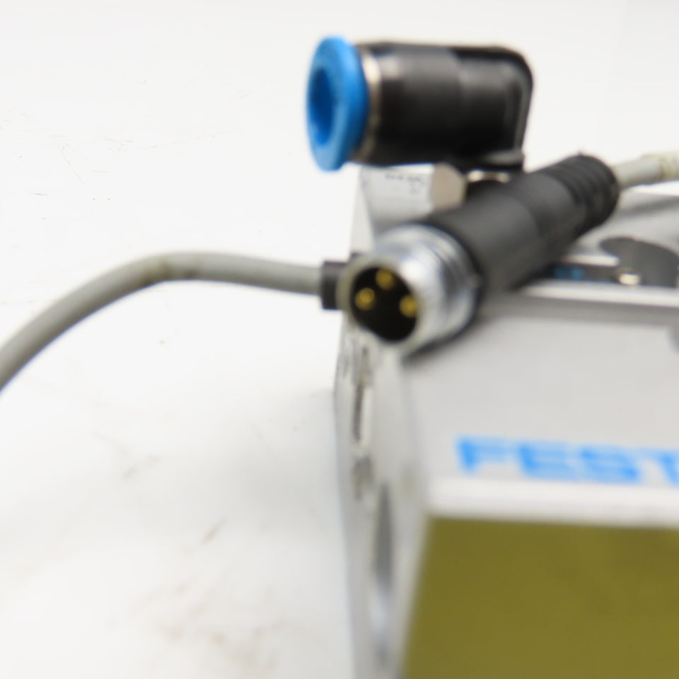 Festo DFM-12-10-P-A-GF 10mm Stroke Double Acting Pneumatic Actuator W/ Sensor