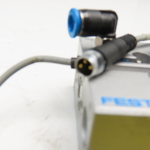 Festo DFM-12-10-P-A-GF 10mm Stroke Double Acting Pneumatic Actuator W/ Sensor