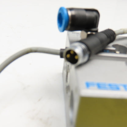 Festo DFM-12-10-P-A-GF 10mm Stroke Double Acting Pneumatic Actuator W/ Sensor