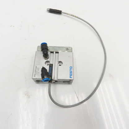 Festo DFM-12-10-P-A-GF 10mm Stroke Double Acting Pneumatic Actuator W/ Sensor
