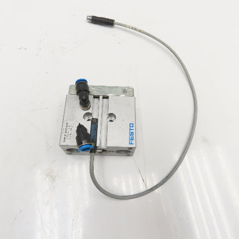 Festo DFM-12-10-P-A-GF 10mm Stroke Double Acting Pneumatic Actuator W/ Sensor