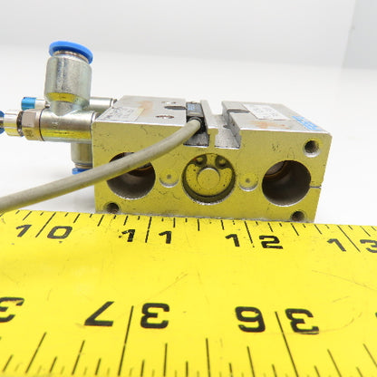 Festo DFM-12-10-P-A-GF 10mm Stroke Double Acting Pneumatic Actuator W/ Sensor