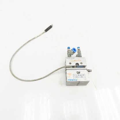 Festo DFM-12-10-P-A-GF 10mm Stroke Double Acting Pneumatic Actuator W/ Sensor