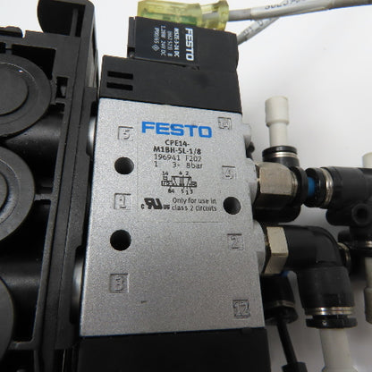 Festo 	CPE14-M1BH-5L-1/8 Pneumatic Double Single Solenoid Valve Bank 24VDC Coil