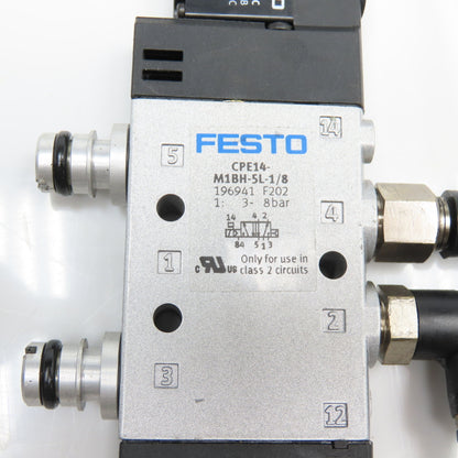 Festo 	CPE14-M1BH-5L-1/8 Pneumatic Double Single Solenoid Valve Bank 24VDC Coil