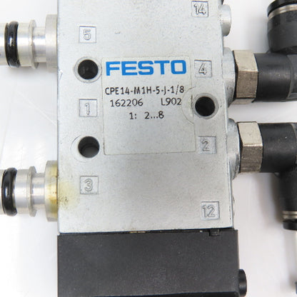 Festo 	CPE14-M1BH-5L-1/8 Pneumatic Double Single Solenoid Valve Bank 24VDC Coil