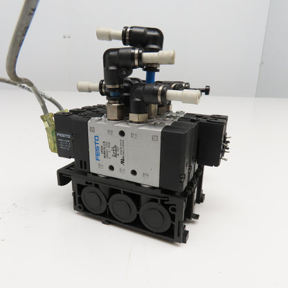 Festo 	CPE14-M1BH-5L-1/8 Pneumatic Double Single Solenoid Valve Bank 24VDC Coil